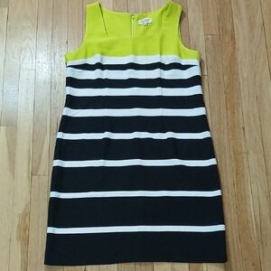 Harve Benard Vibrant Yellow and Striped Dress